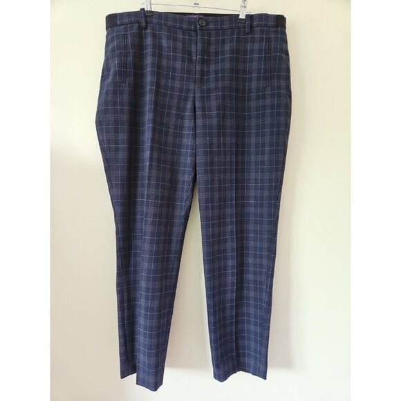 NYDJ Ankle Sz 14 Black Green Plaid Pants Lift Tuck Pull On Capsule Office Casual - Picture 2 of 14